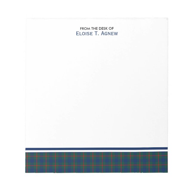 Bloco De Notas Agnew Tartan (Frente)