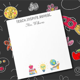 Bloco De Notas Agradecimento ao Professor Ensine Inspire Repita P