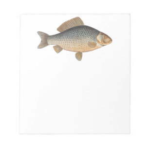 Bloco De Notas Água fresca de pintura de peixes-carpa