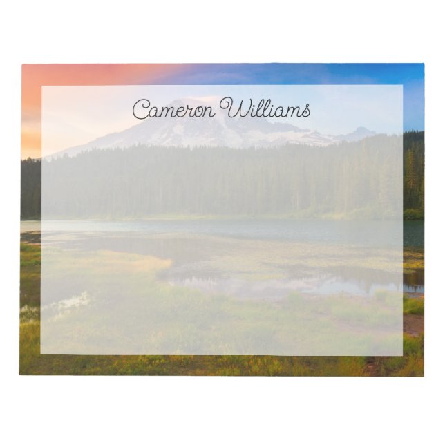 Bloco De Notas Água | Parque Nacional do Mt. Rainier, Washington (Frente)