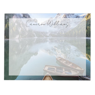 Bloco De Notas Água Pragser Wildsee Dolomites Itália