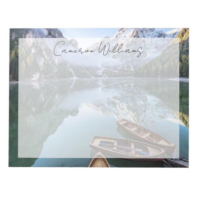 Bloco De Notas Água | Pragser Wildsee Dolomites Itália (Frente)
