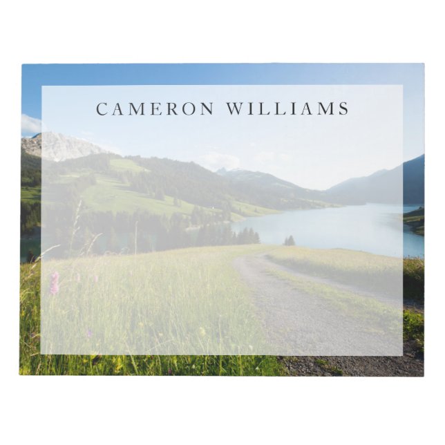 Bloco De Notas Água | Suiço De Pegada Dos Alpes (Frente)