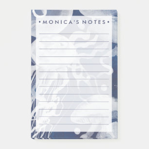 Bloco De Notas Água-viva no fundo do Marinho