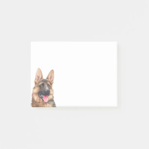 Bloco De Notas Aguarela Alsatian do animal de estimação do cão