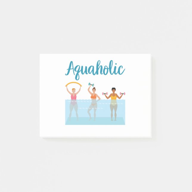 Bloco De Notas Águas Aquálgicas Aeróbicas Waterobics Mulheres (Frente)