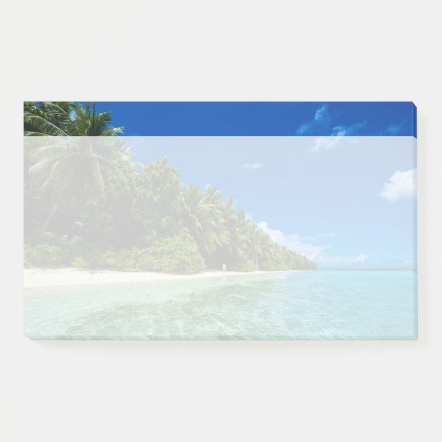 Bloco De Notas Águas Azuis de uma Praia Tropical (Frente)