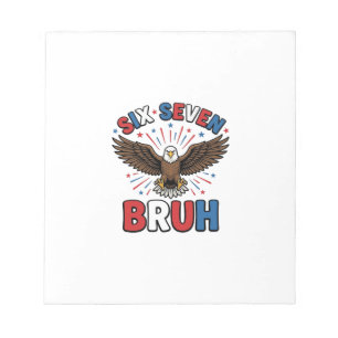 Bloco De Notas Águia Patriótica Seis Sete Bruh Design Vector_1