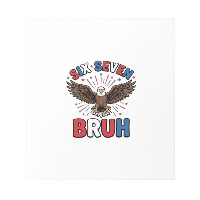 Bloco De Notas Águia Patriótica Seis Sete Bruh Design Vector_1 (Frente)