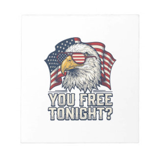 Bloco De Notas Águia Patriótica Você É Livre Esta Noite Camisa Vi