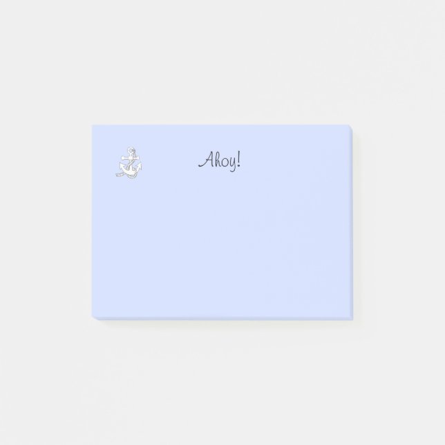 Bloco de Notas - Ahoy com Âncora (Frente)