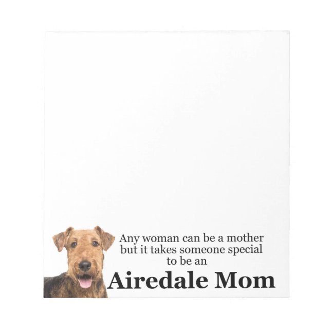 Bloco De Notas Airedale Mãe Notepad (Frente)