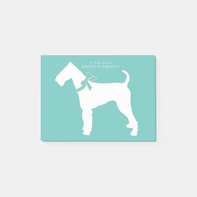 Bloco De Notas Airedale Terrier Dog Puppy (Frente)