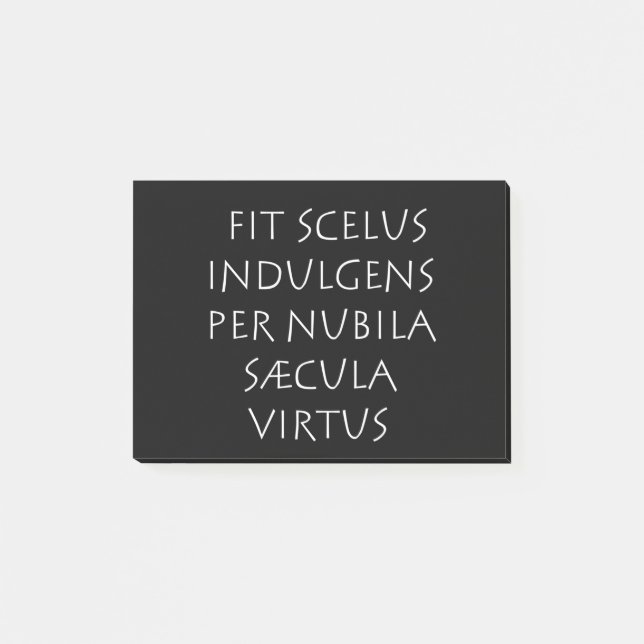 Bloco De Notas Ajustado scelus indulgens por nubila saecula virtu (Frente)