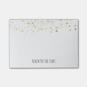 Bloco De Notas Alcance Sparkling das estrelas do ouro para as