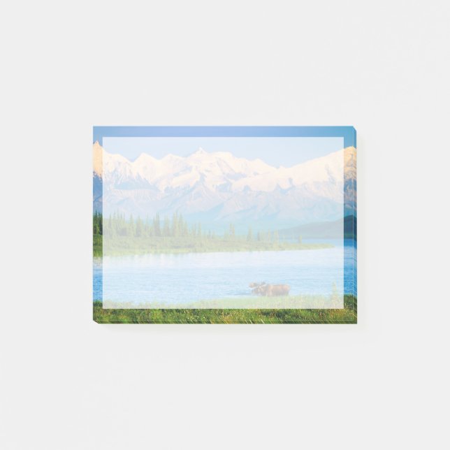 Bloco De Notas Alce macho no Wonder Lake (Frente)