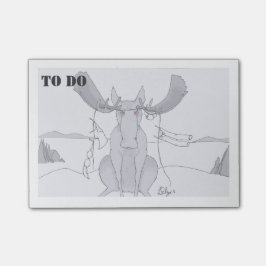 Bloco De Notas Alces travados em um cheio do Clothesline da