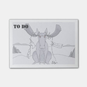 Bloco De Notas Alces travados em um cheio do Clothesline da