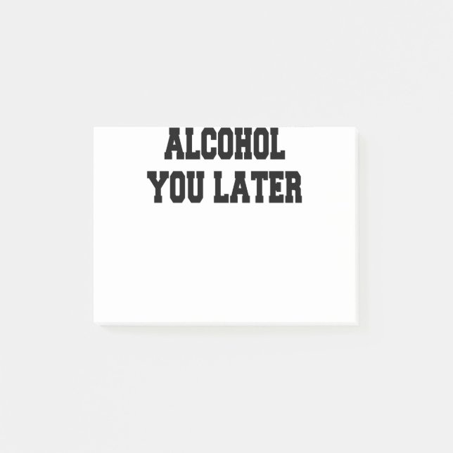 Bloco De Notas álcool mais tarde (Frente)