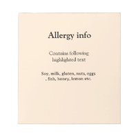 alerta de alergia alimentar adicionar nome texto i