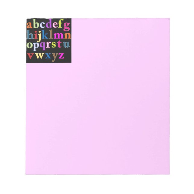 Bloco De Notas Alfabeto (Frente)