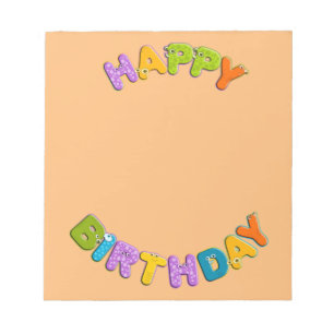 Bloco De Notas alfabeto animal - aniversário