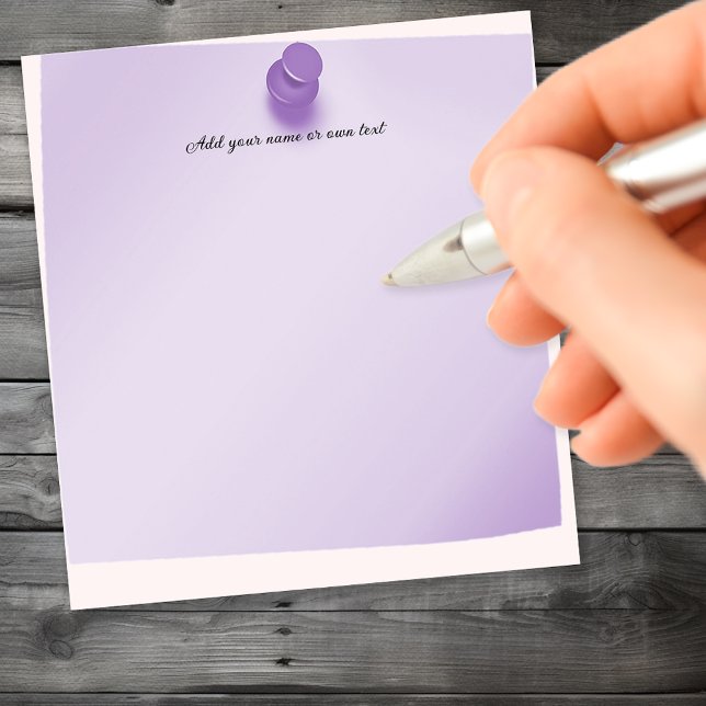 Bloco De Notas Alfinete de pressão roxo personalizável (Criador carregado)