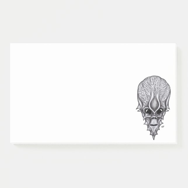 Bloco De Notas Alienígena, reconstrução facial do crânio africano (Frente)