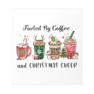 Bloco De Notas Alimentado por café e animado de Natal