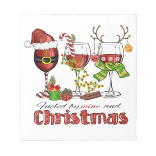 Bloco De Notas Alimentados por Vinho e Natal