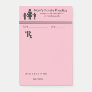 Bloco De Notas Almofada da prescrição da prática da família d