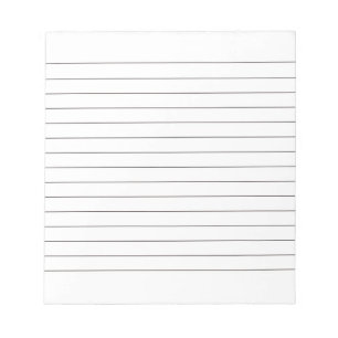 Bloco De Notas Almofada de memorando com linhas clássico preto