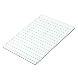 Bloco De Notas Almofada de memorando com linhas vintage verde