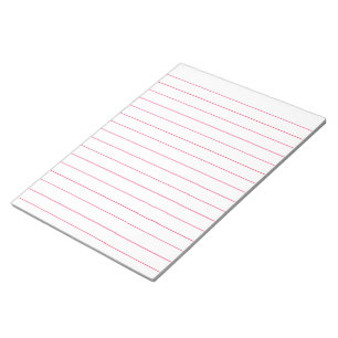 Bloco De Notas Almofada de memorando com linhas vintage vermelho