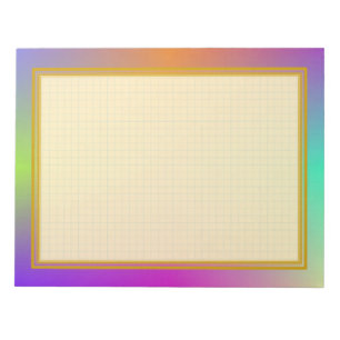 Bloco De Notas Almofada de nota 8.5x11 metálica colorida alinhad