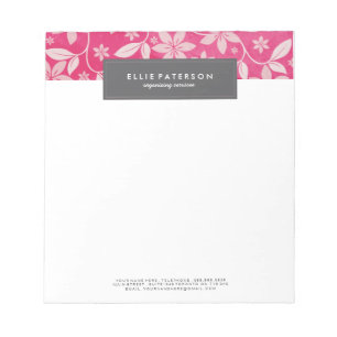 Bloco De Notas Almofada de nota floral customizável