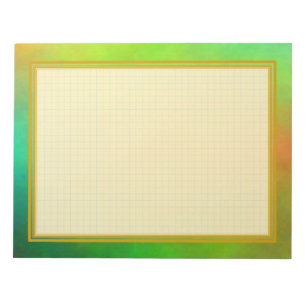 Bloco De Notas Almofada de nota verde alinhada grade do plasma
