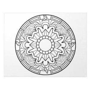Bloco De Notas Almofada do livro para colorir da mandala das