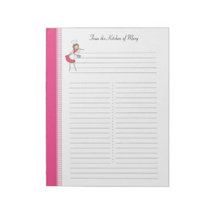 Bloco De Notas Almofada personalizada decorada da receita