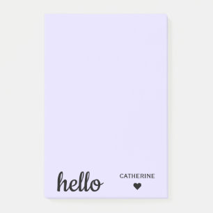 Bloco De Notas Alô Personalizado Blush 4x6"