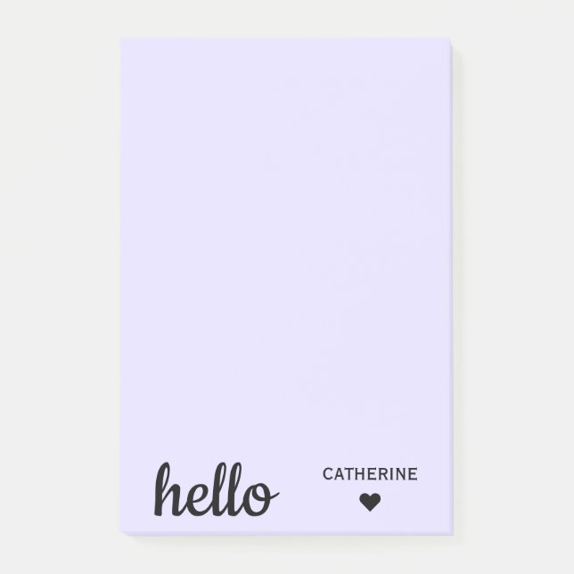 Bloco De Notas Alô Personalizado Blush 4x6" (Frente)