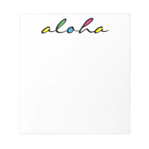Bloco De Notas ALOHA colorido