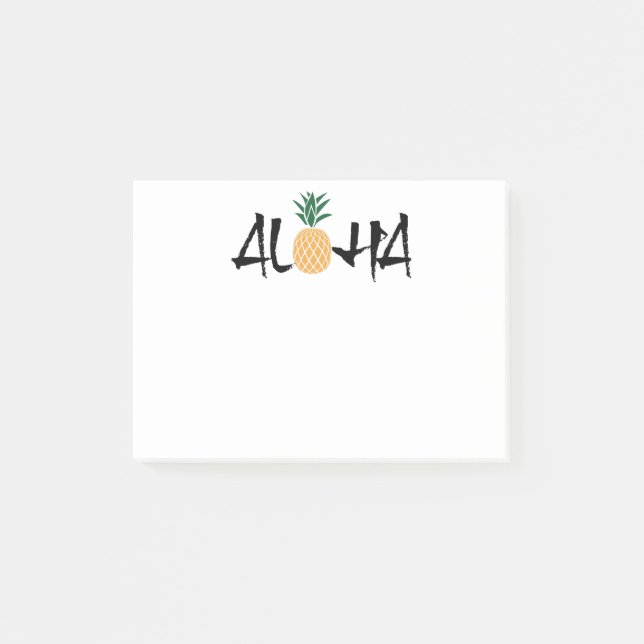 Bloco De Notas Aloha post-it do abacaxi (Frente)