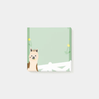 Bloco De Notas Alpaca Eating Dandelions Sticky Notes