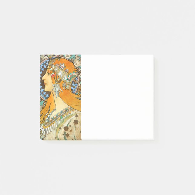 Bloco De Notas Alphonse Mucha Art Nouveau Zodiac (Frente)
