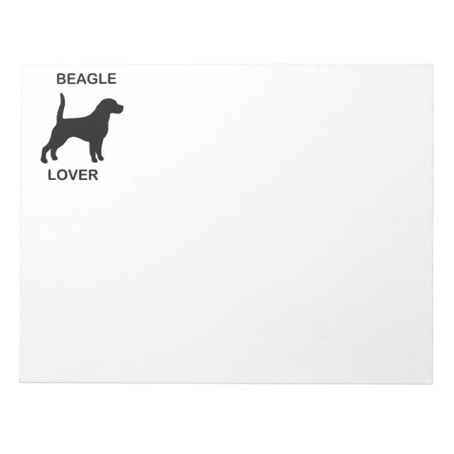 Bloco De Notas Amante de beagle (Frente)