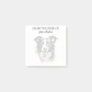 Bloco De Notas Amante de Border Collie Cachorro Monogramado