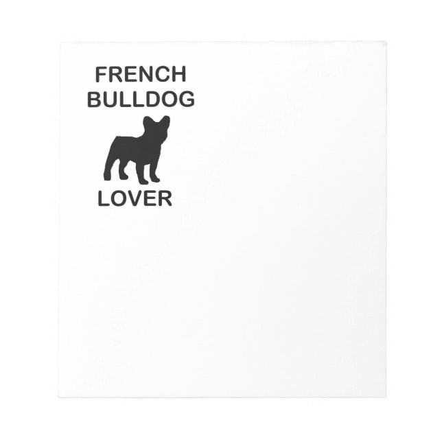Bloco De Notas amante de bulldog francês (Frente)