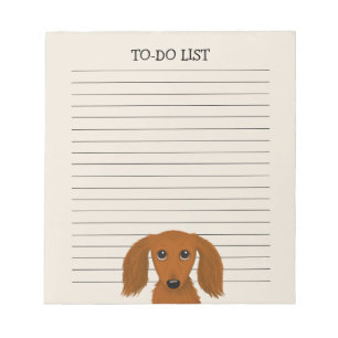 Bloco De Notas Amante de cabelos compridos bonito do cão do