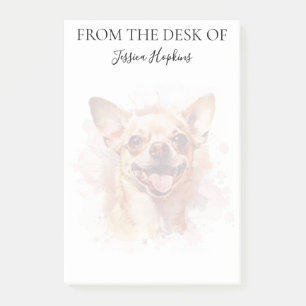 Bloco De Notas Amante de Chihuahua Cachorro Monogramado